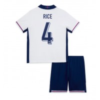 Fotbalové Dres Anglie Declan Rice #4 Dětské Domácí ME 2024 Krátký Rukáv (+ trenýrky)